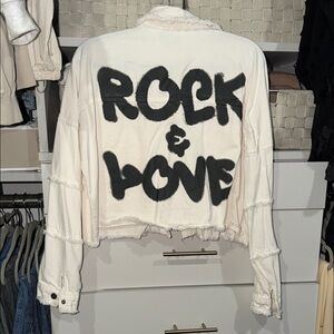 Rock & Love Women's White Denim Jacket